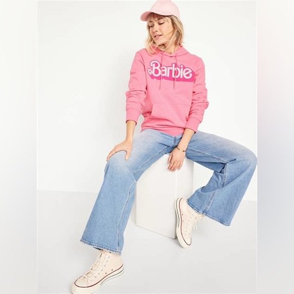 NWT Sealed Pink Barbie Logo Hoodie - Picture 3 of 4